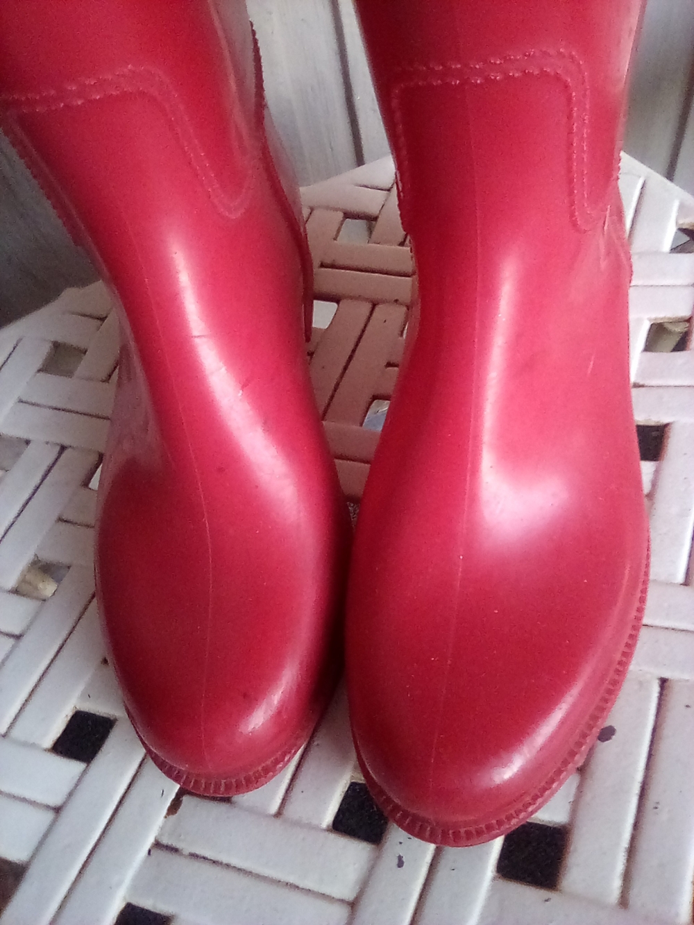Calvin Klein Knee High Waterproof Rain Boots with Decorative Straps - Picture 4 of 8
